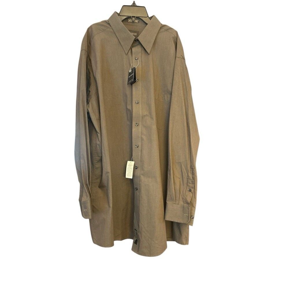 Alexander Lloyd Mens Shirt 18.5 35/36 Dark Gray Long Sleeve Casual Male Big Tall - Picture 9 of 10